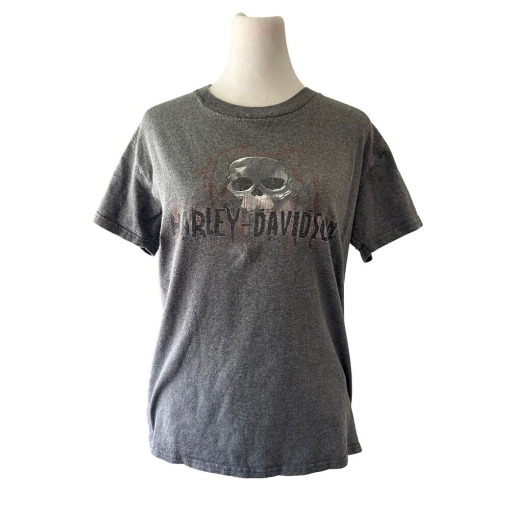 Harley-Davidson A.K. Stratman Gray Skull T-Shirt